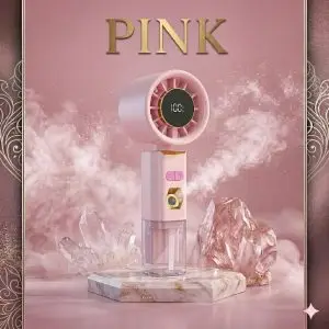 Smart Digital Mist Fan - pink